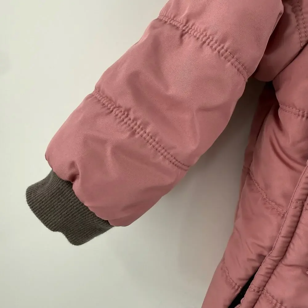Buckle Me Baby Coat Size 18M Car Seat Safety Toddler Girls Pink Puffer Jacket